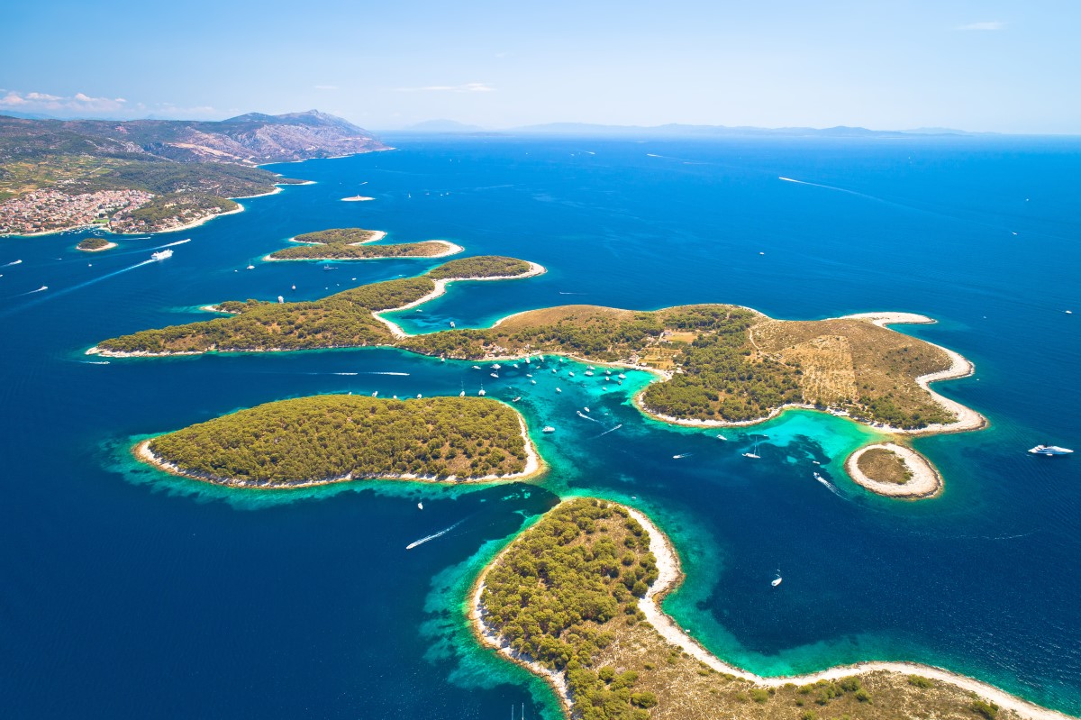Pakleni,Otoci,Yachting,Destination,Arcipelago,Aerial,View,,Hvar,Island,,Dalmatia