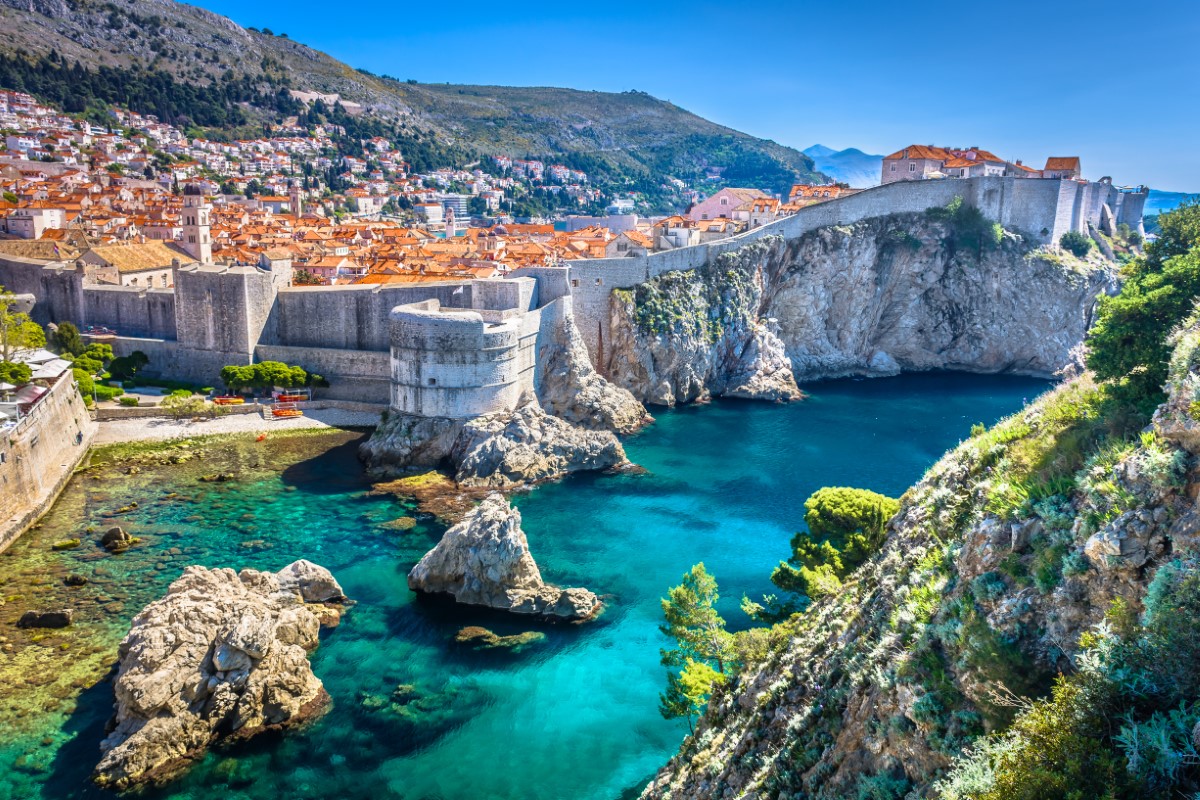Aerial,View,At,Famous,European,Travel,Destination,In,Croatia,,Dubrovnik