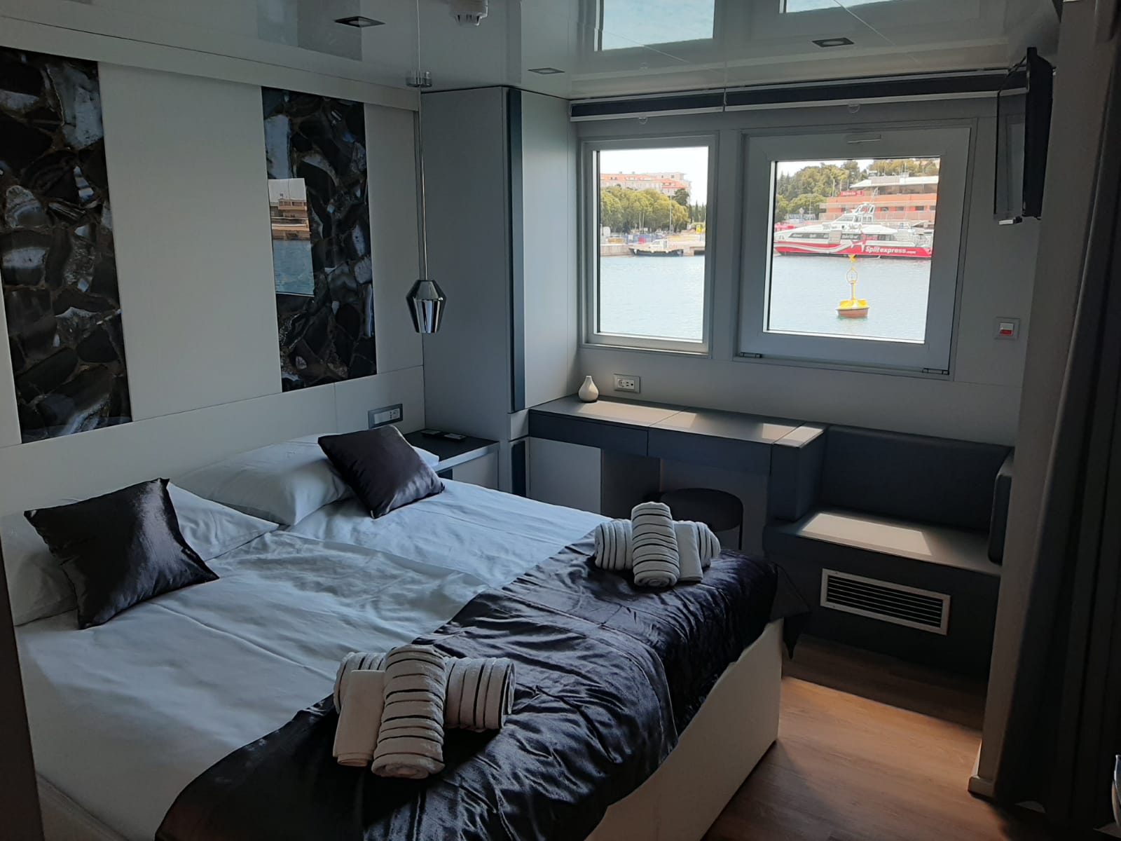 Aurelia Croatia cruise ship double bed cabin