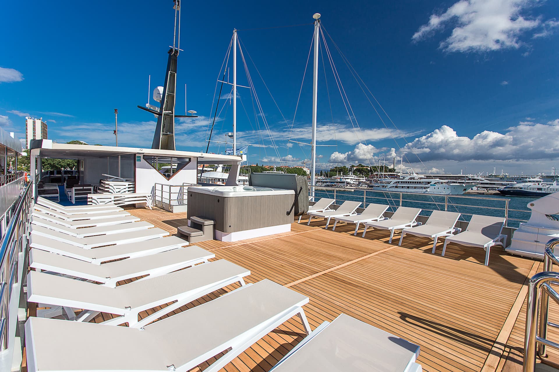 Ave Maria Croatia cruise ship sundeck