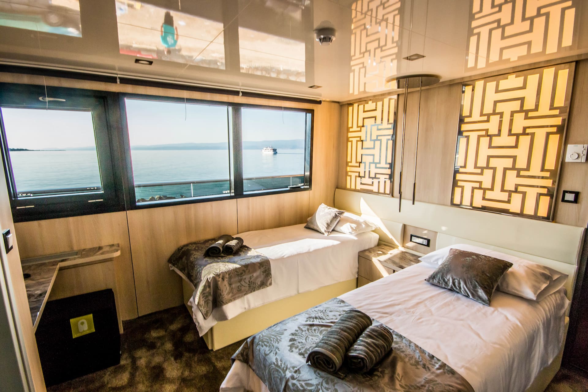 MV Black Swan Croatia cruise ship twin cabin