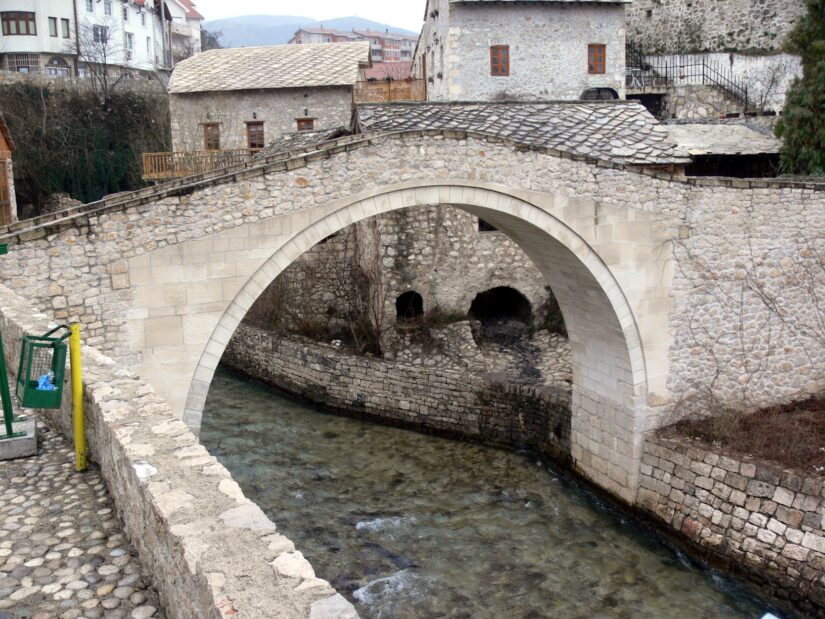 the crooked bridge in Mostar