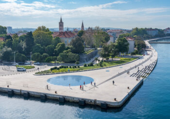 the view of sea organ in Zadar