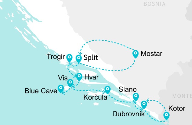 tour croazia bosnia e montenegro