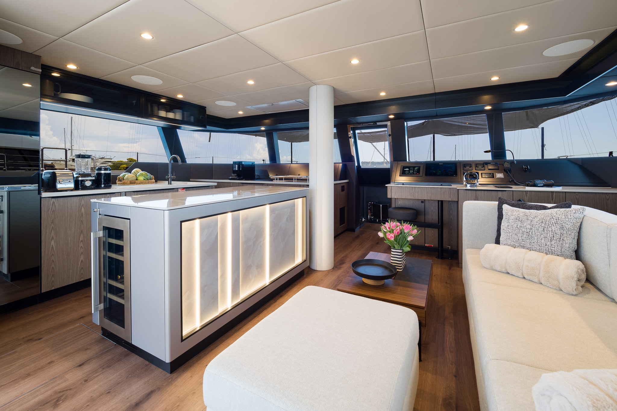 Sweet Dreams luxury yacht - indoor lounge area