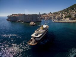 MY Casablanca yacht approaching Dubrovnik port