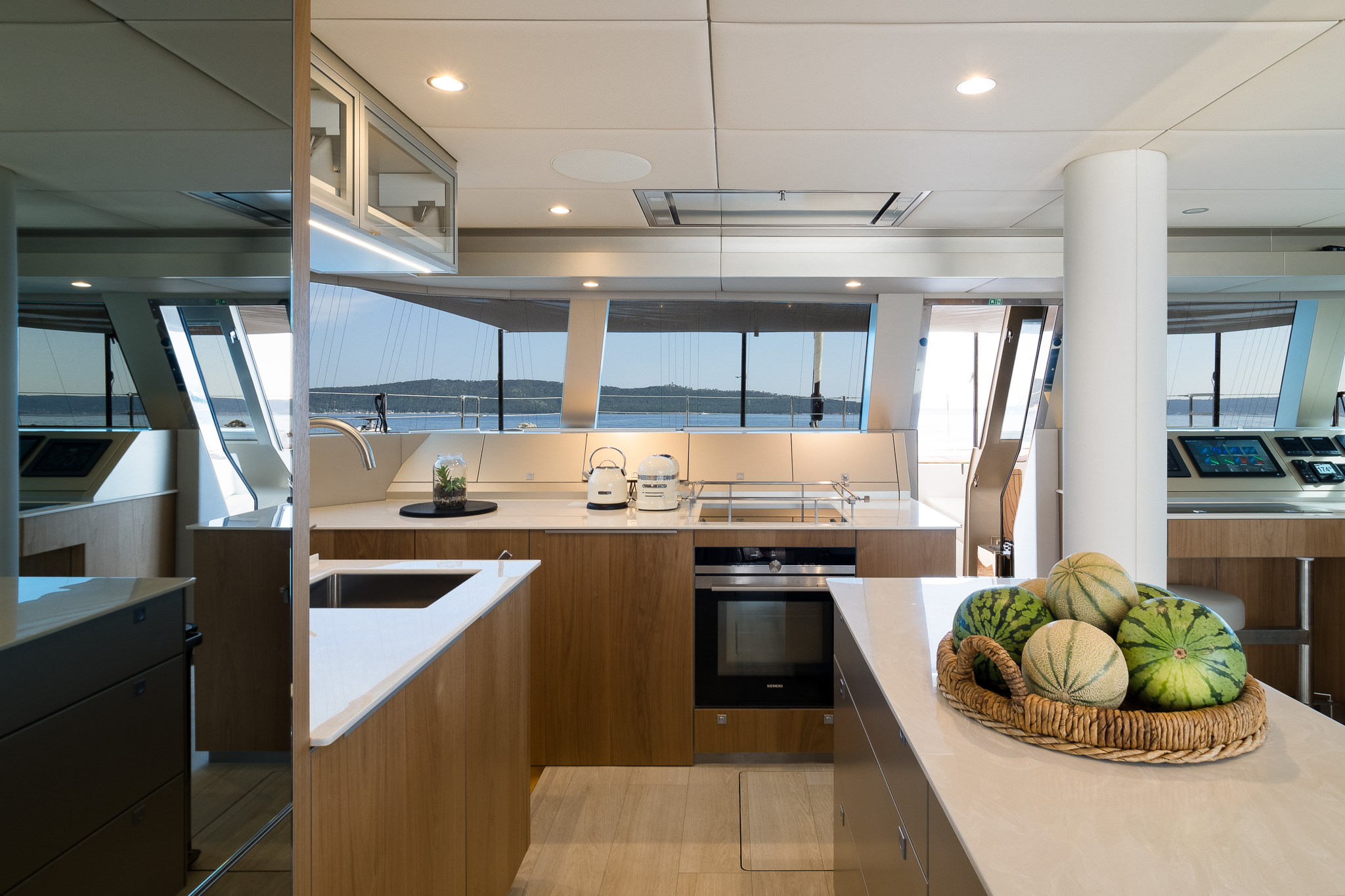 Sunreef 50 ZARA luxury catamaran kitchen area