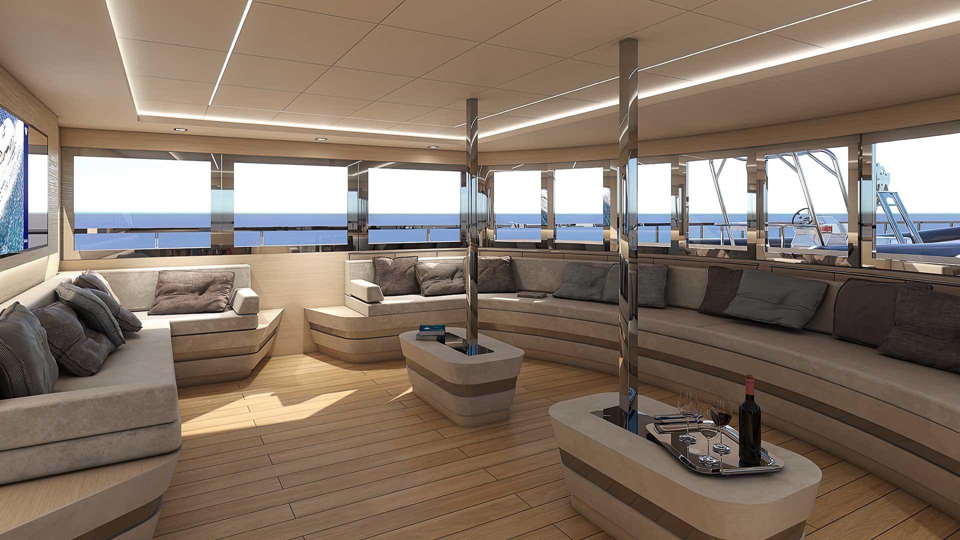 Argo luxury yacht - VIP lounging area