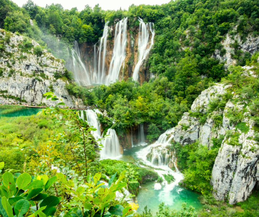 Great waterfall of Plitvice is the most famous of Croatian waterfalls